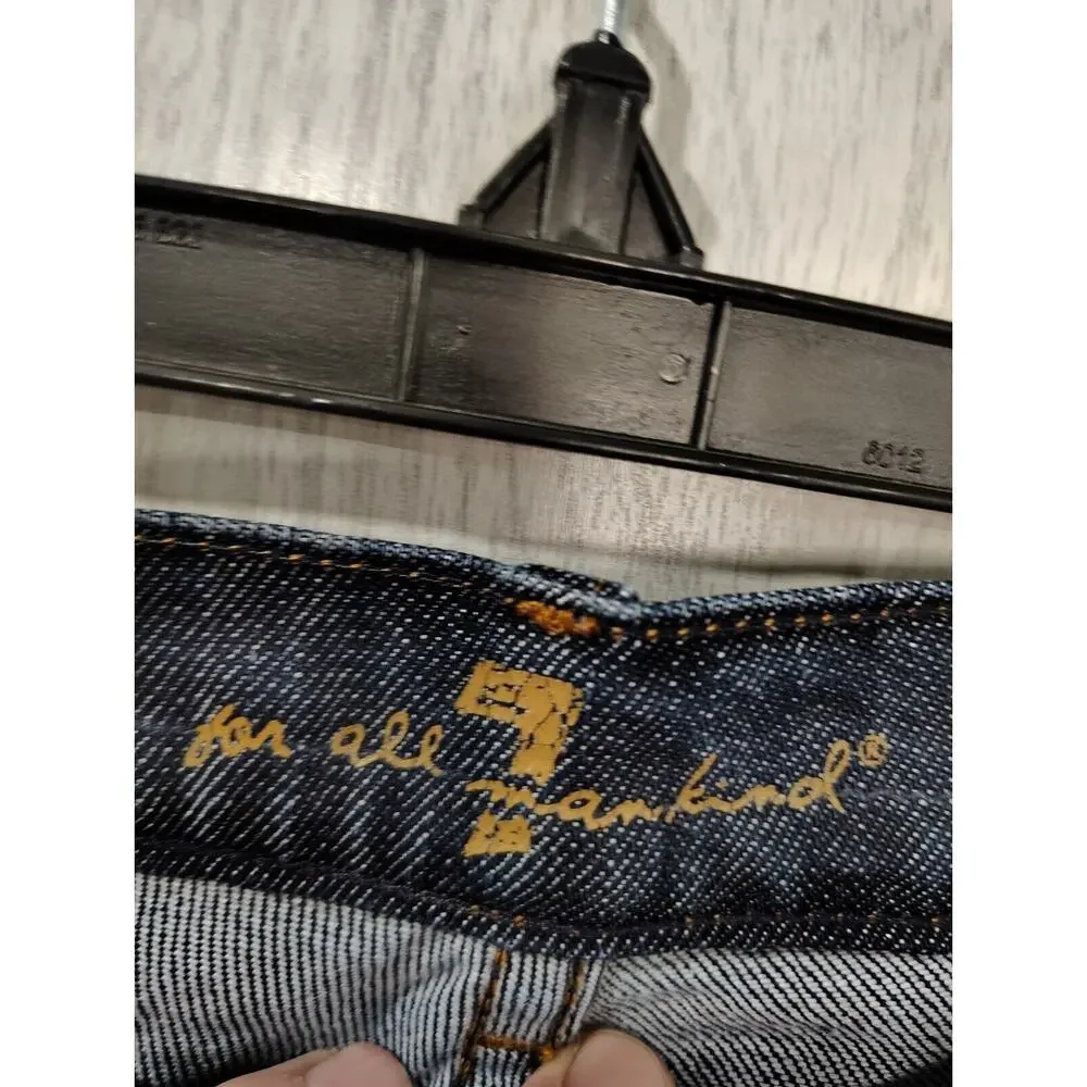 7 For All Mankind Dark Wash Denim Jeans Women's 31 Bootcut